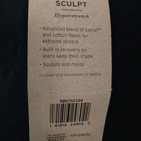 NWT Levi’s black classic mid-rise skinny jean sz18 - Picture 4 of 5